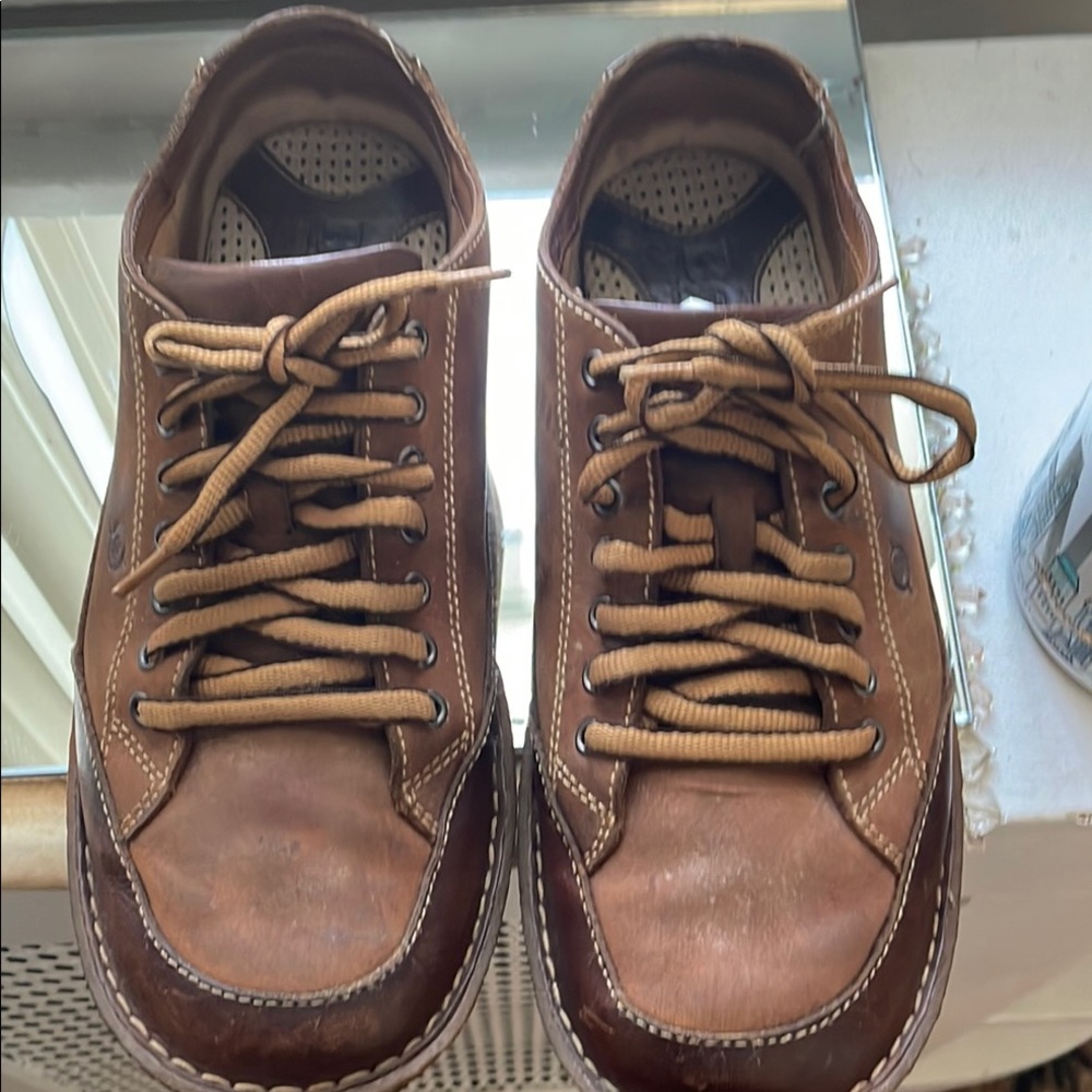Born Men's Tan and Brown Leather Sneakers